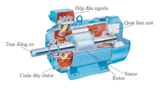 Cấu tạo động cơ điện gồm những bộ phận nào?